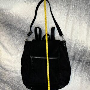 Free People Black Suede Convertible Backpack/Bag